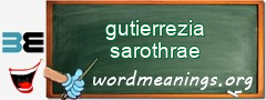 WordMeaning blackboard for gutierrezia sarothrae